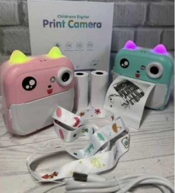 Фотоаппарат с мини принтером Print Camera мгновенная печать котик. Киев - изображение 6