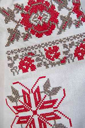 Вишиванка жіноча лляна, молочна топ Київ