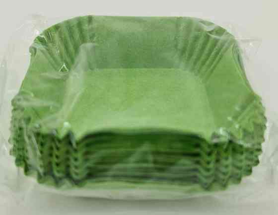 Тартолетка для кексів"Квадратна зелена"(58,5*58,5*21,5) (100шт)/К-58,5/ (1 уп.) Харків