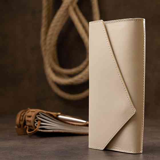 Жіночий класичний гаманець GRANDE PELLE 11521 Бежевий Київ