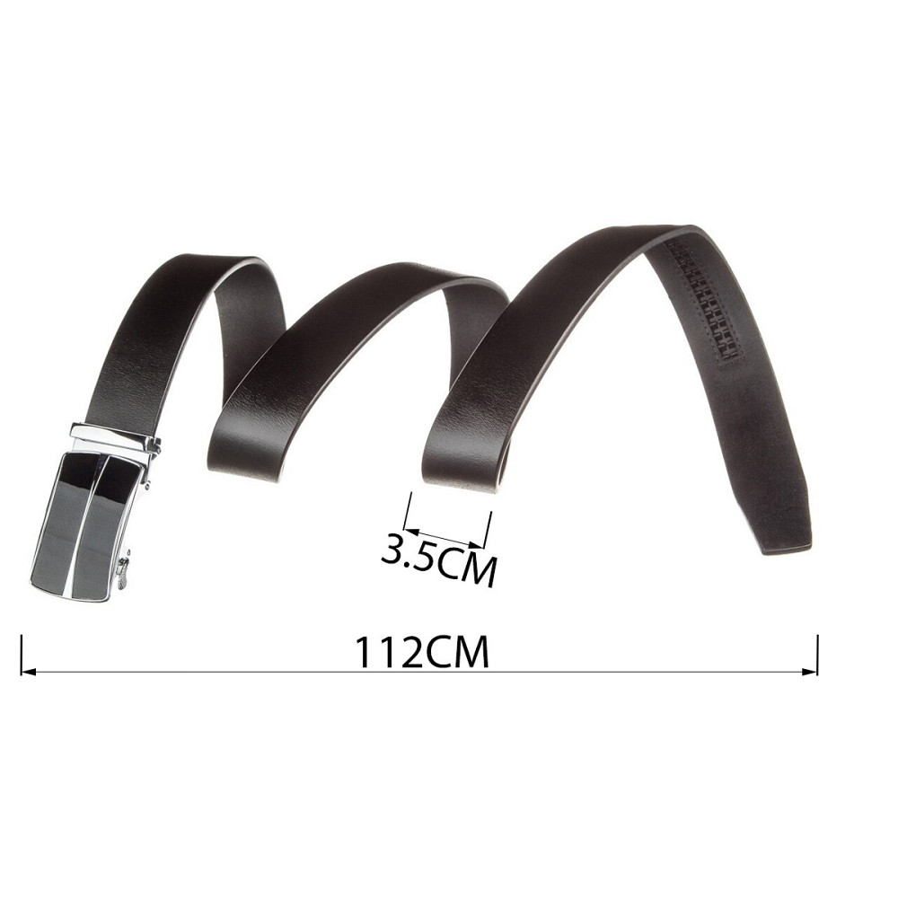 Массивный мужской ремень автомат Vintage 20211 Черный Киев - изображение 4