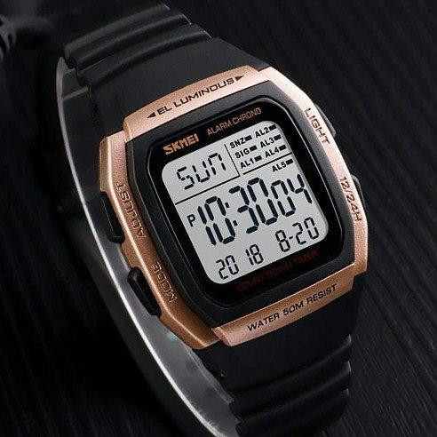 Чоловічий спортивний годинник Skmei 1278 Рожеве золото Київ - фото 3