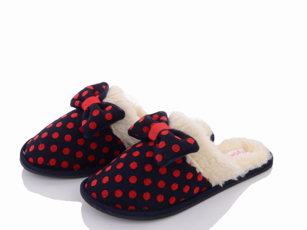 Капці жіночі пальчики на овчині теплі, горох бантик сині 37 Одеса - фото 3