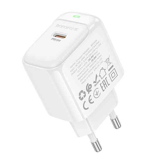 Мережевий зарядний пристрій BOROFONE BAS43A Potential single-port PD20W charger White 6941991113819 Одеса