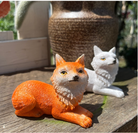 Фігурка Лисичка 11 х 7 см Помаранчева з полістоуну для вазону, флораріуму. міні-саду Оранжевый1 Одеса
