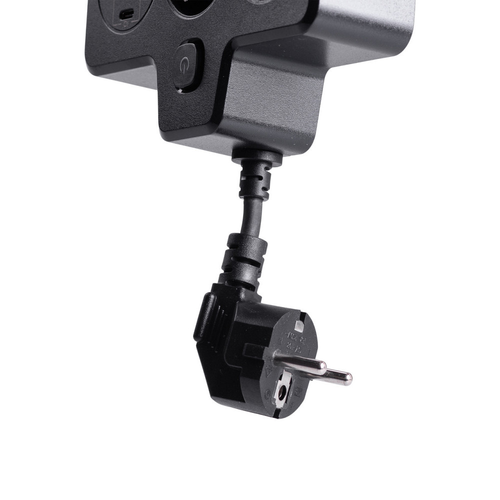 Yiwu Мережевий фільтр на 2 євро розетки з 2 USB та 2 Type-C чорний HP-5-18 Коломия - фото 5