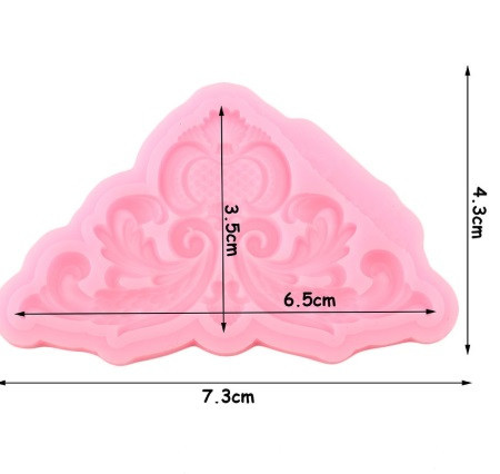 Молд силіконовий Абстракція 73 на 43 мм рожевий Київ - фото 2