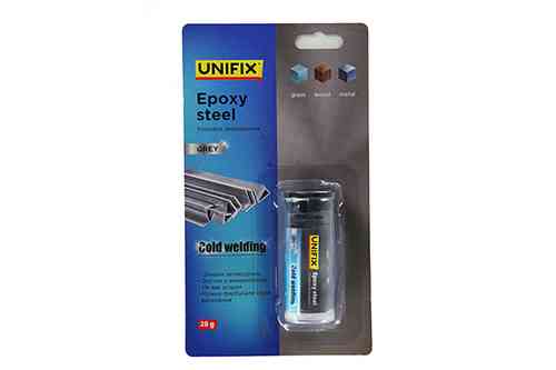Холодная сварка серая 28г (блистер) UNIFIX Ровно