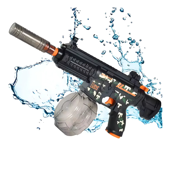 Водный пистолет для детей, игрушечный водный автомат M416 на аккумуляторе, электрический бластер, черный Каменец-Подольский