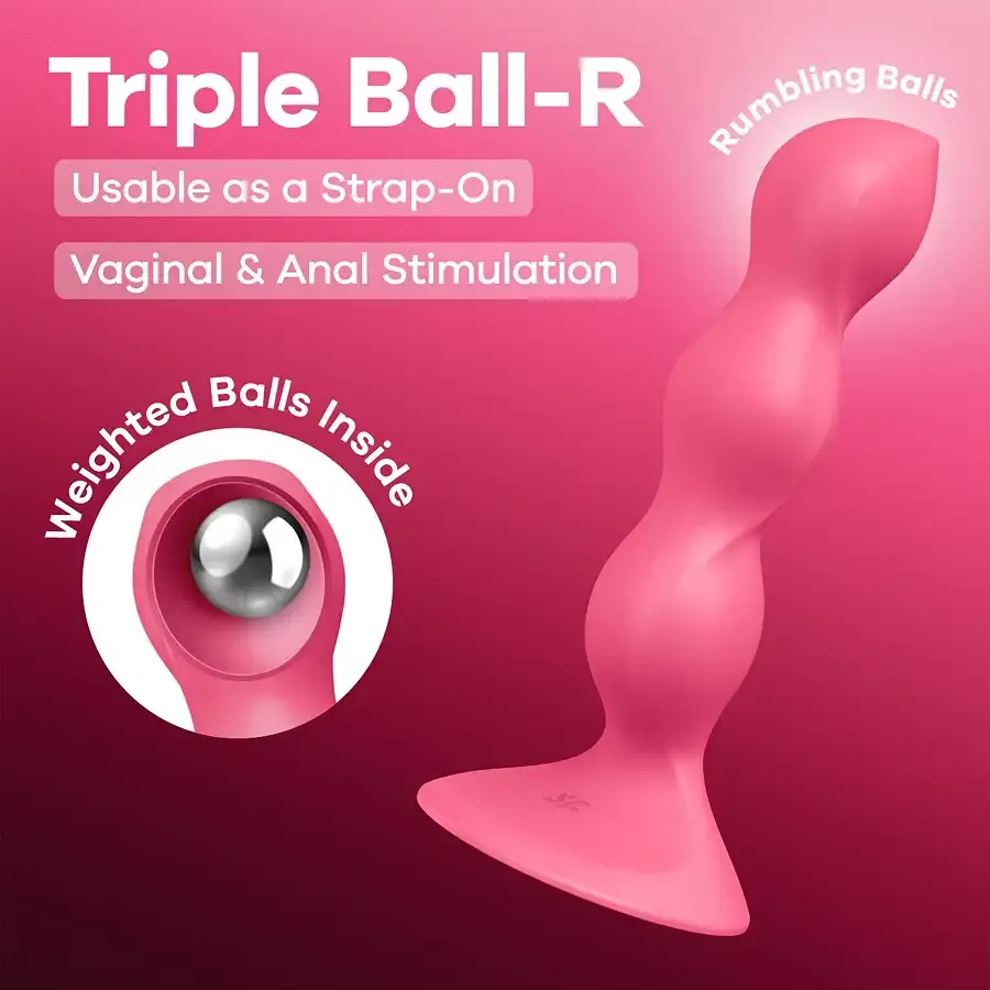 Анальний стимулятор-намистини Satisfyer Triple Ball-R Red Львов - изображение 7