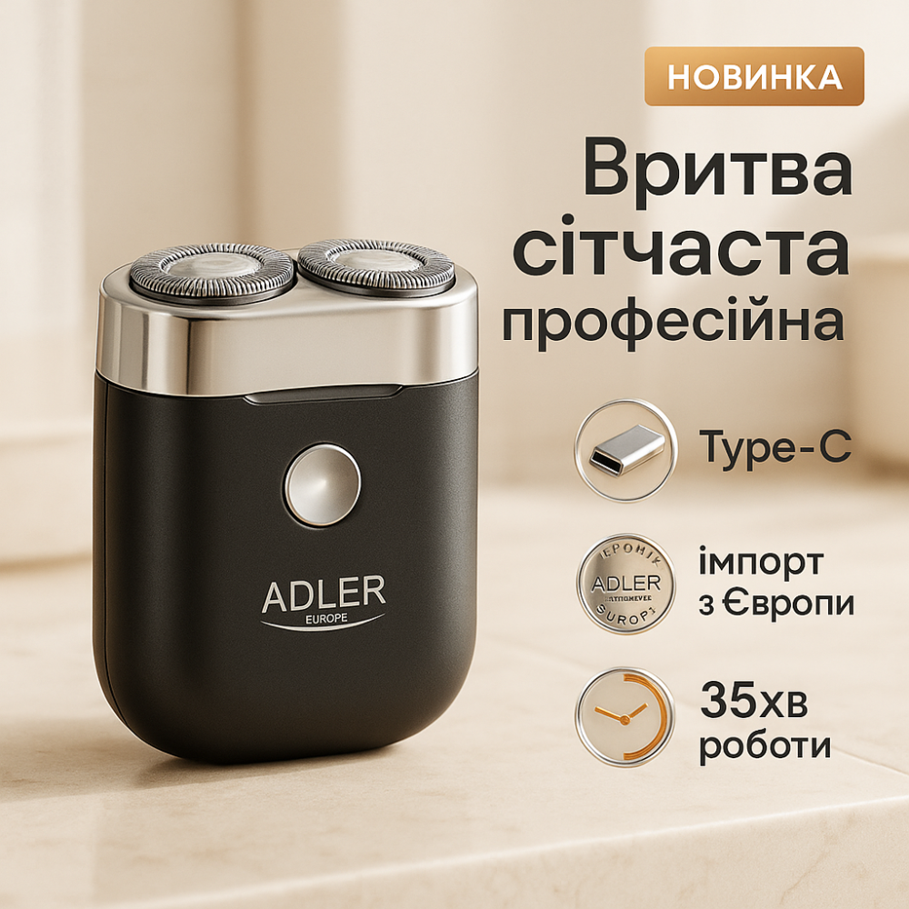 Бритва с длительным временем работы Adler AD 2936, Профессиональная электробритва для бороды XA-17 Львов - изображение 12