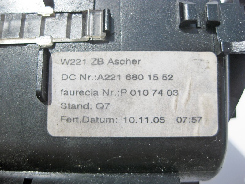 Mercedes-Benz  A2216801552 Механізм передньої попільнички центральної консолі S-Class W221 Одесса - изображение 10