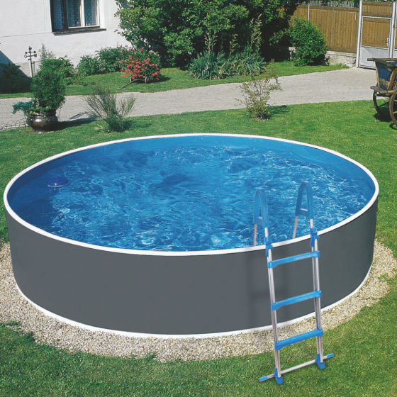 Бассейн каркасный круглый Azuro 5.0 х 1.2 м Graphite морозоустойчивый Киев