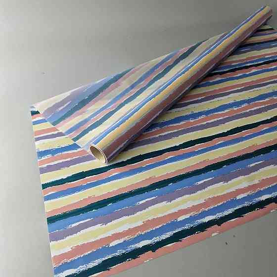 Калька для цветов рулон 8м тонированный матовый (77) (h680) №802 Радуга-2 (1 шт) Харьков