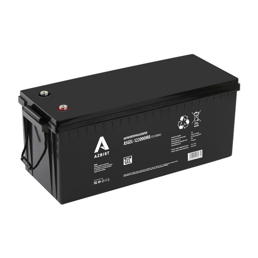 Акумулятор AZBIST Super GEL ASGEL-122000M8, Black Case, 12V 200.0Ah (522 x 240 x 219) Q1/18 Київ - фото 1