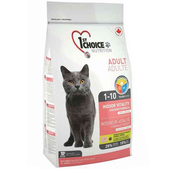 1st Choice Adult Indoor Vitality Chicken ФЕСТ ЧОЙС КУРКА ВІТАЛІТІ сухий суперпреміум корм для котів Київ