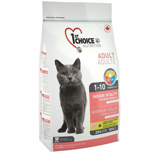 1st Choice Adult Indoor Vitality Chicken ФЕСТ ЧОЙС КУРКА ВІТАЛІТІ сухий суперпреміум корм для котів Київ - фото 1
