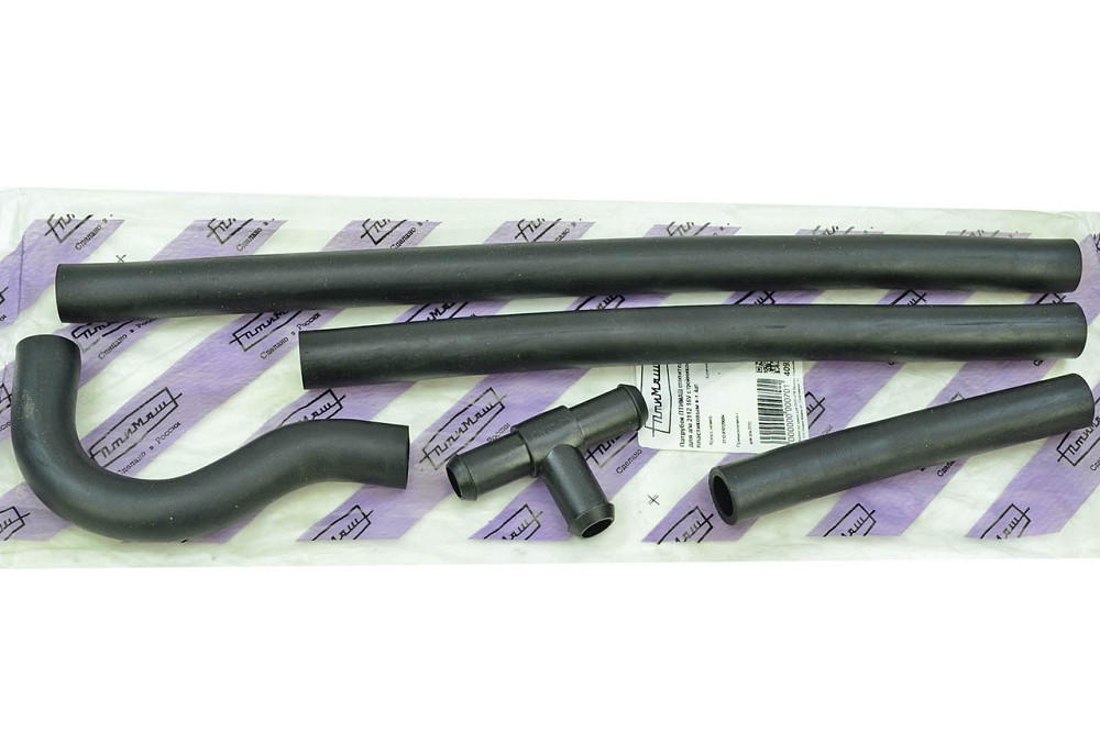 Патрубок 2112 с тройником (к-кт 4 шт) печки Мукачево - изображение 1