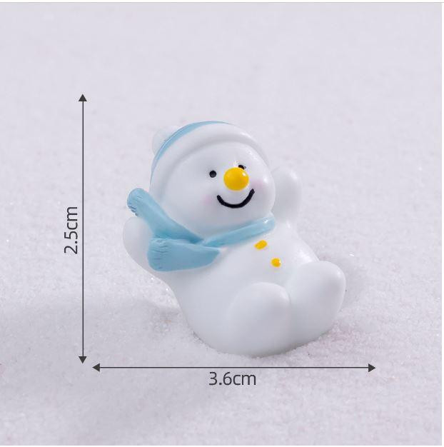 Новогодняя фигурка Снеговик для декора, флорариума, мини-сада, творчества, микроландшафта, песочного стола Блакитний Одесса - изображение 1