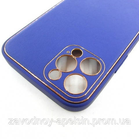 IPhone 12 pro кожанный чехол Epik purple Одесса - изображение 3