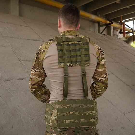 Розвантажувальний пояс піксель R-1 широкий тактичний пояс з лямками військовий рпс піксель Kiborg матеріал Cordura     WAR Львів