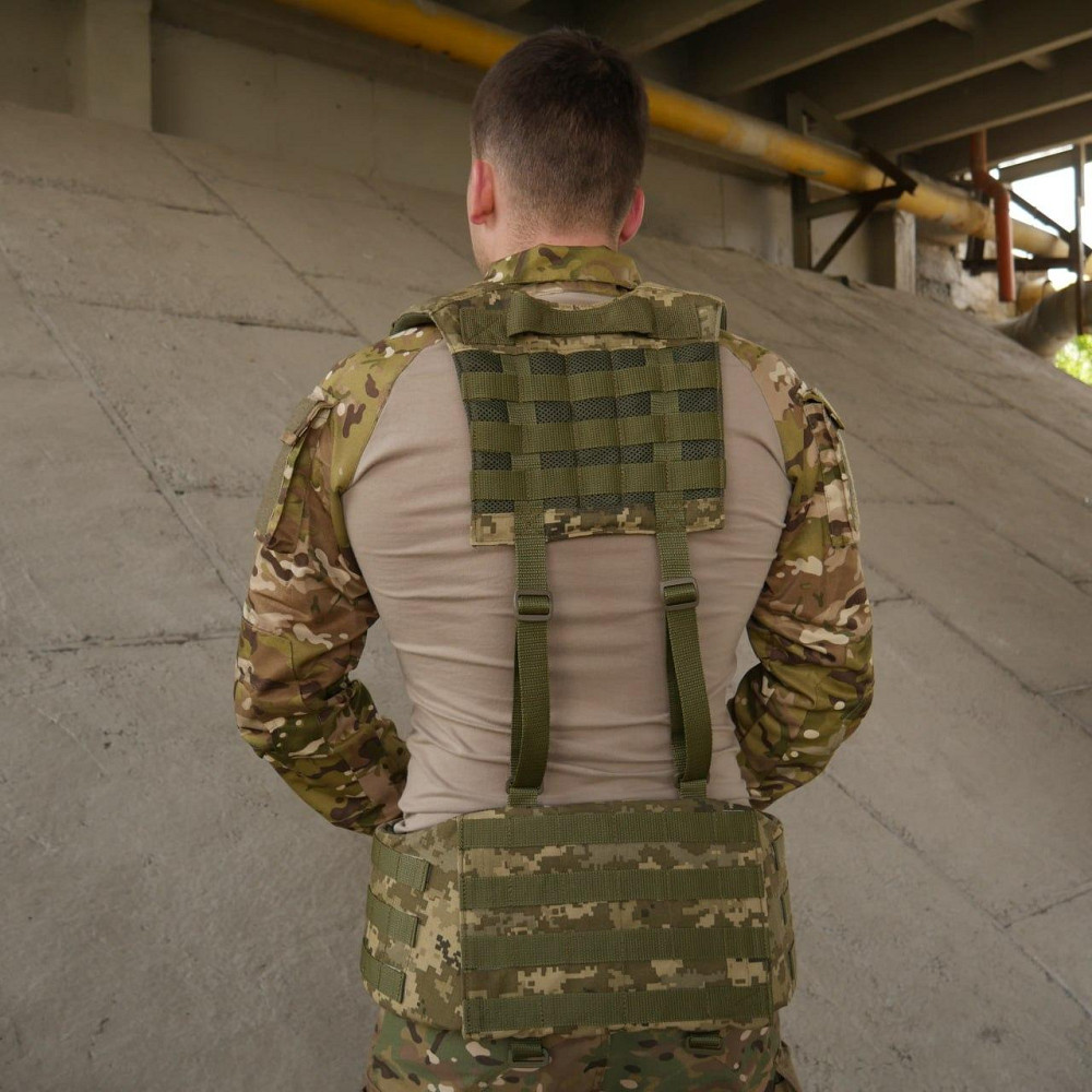 Розвантажувальний пояс піксель R-1 широкий тактичний пояс з лямками військовий рпс піксель Kiborg матеріал Cordura     WAR Львів - фото 5