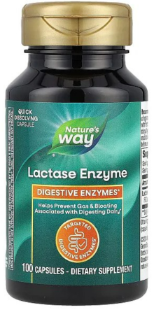 Лактаза для пищеварения Nature's Way Lactose Defense 100 капс Киев