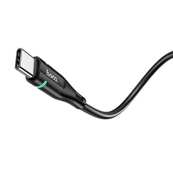 Кабель USB - Type-C HOCO U93 3A 1.2m нейлон алюминиевые разъемы light indicator цвет черный 6931474732170 Одесса