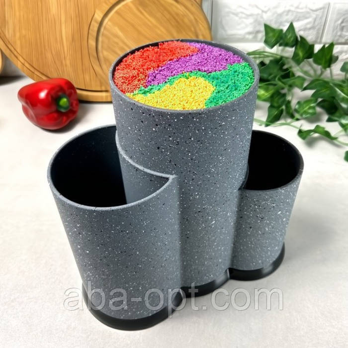 Органайзер для ножів та кухонного приладдя 3 відділення Н 22 см (шт) Одеса - фото 1