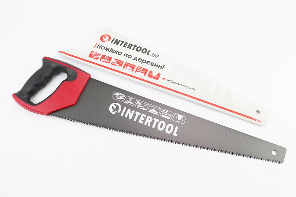 Ножівка по дереву 500мм, 7TPI, загартований зуб, 3D заточування, тефлонове покриття HT-3109 Київ - фото 1