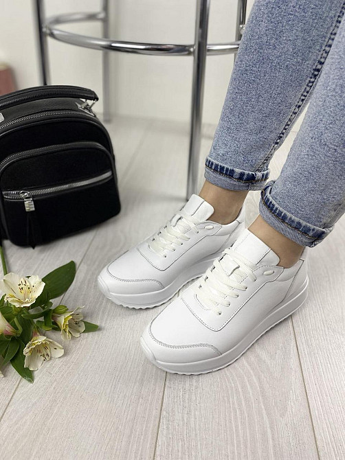 EMELI Кросівки жіночі EMELI 915/5 білі (весна-осінь, шкіра натуральна) (2708) Коломия - фото 6