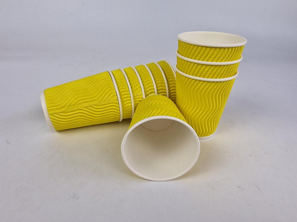 Стакан паперовий для кави та чаю 250 мл "ЖІЛТИЙ" h9 (20 шт.) Харків - фото 2