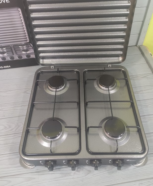 Плита газова 4-комфорна з кришкою Domotec MS-6604 Харків - фото 3