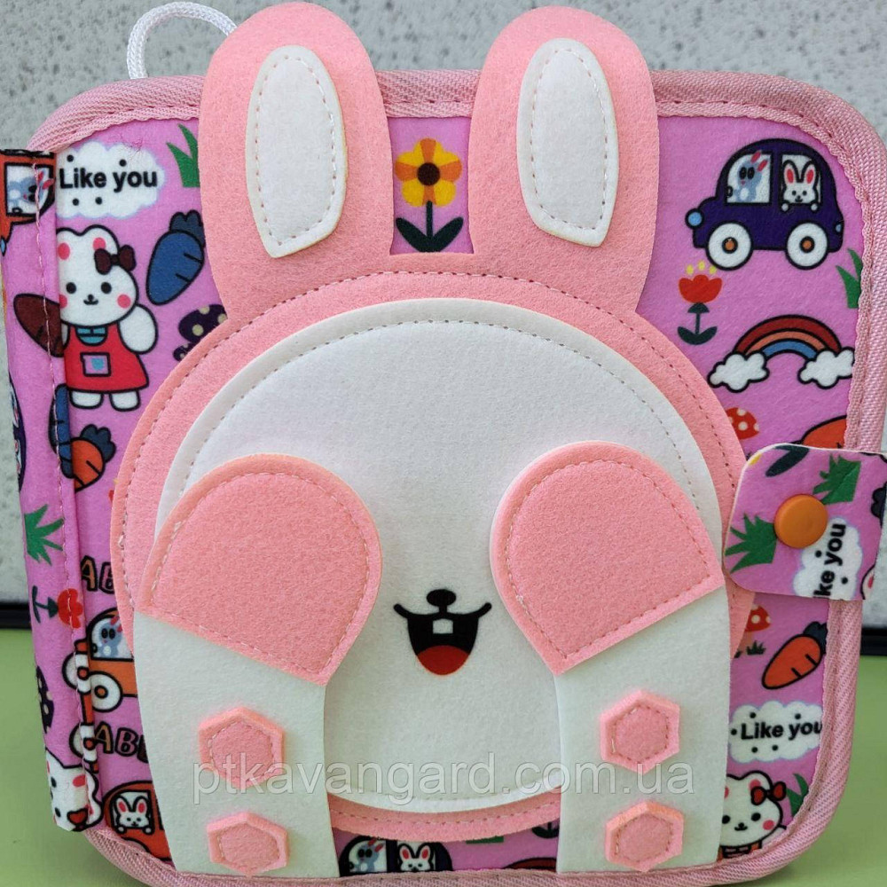 Книга бизиборд фетровая развивающая 