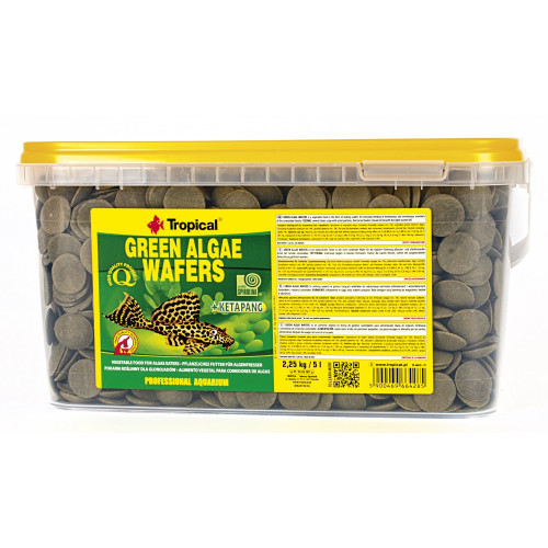 Корм Tropical Green Algae Wafers для травоядных донных рыб хлопья 5 л/2,25 кг Киев - изображение 1