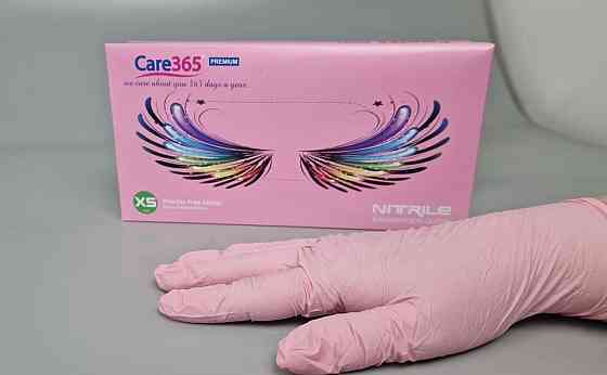 Рукавиці Нітрил Рожевий (100 шт.) розмір XS "CARE 365" (1 пачка) Харків