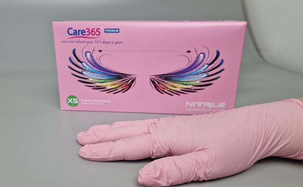 Рукавиці Нітрил Рожевий (100 шт.) розмір XS "CARE 365" (1 пачка) Харків - фото 3