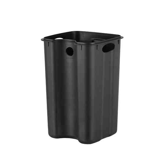 Мусорное ведро с плавным закрытием квадратное Zerix Kubix-TC0108 Black 8 л цвет черный (ZX5892) Черновцы