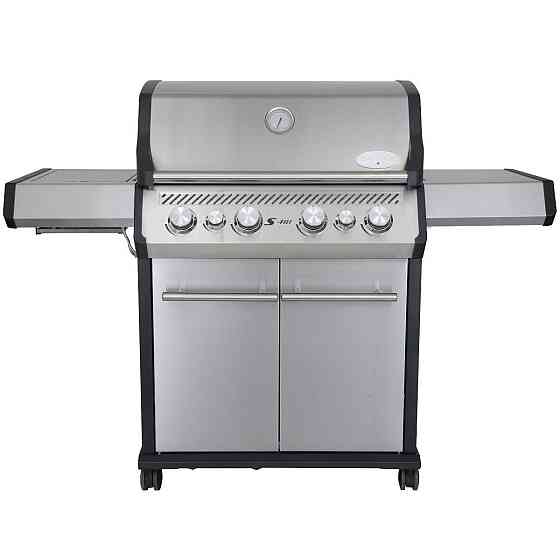 Газовий гриль SANTOS S-418, з бічним і заднім пальниками, нержавіюча сталь 900303 Код: 010958 Рівне