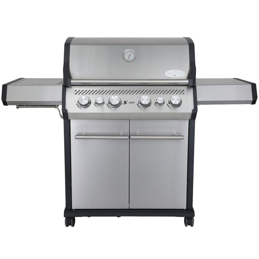 Газовий гриль SANTOS S-418, з бічним і заднім пальниками, нержавіюча сталь 900303 Код: 010958 Рівне - фото 1