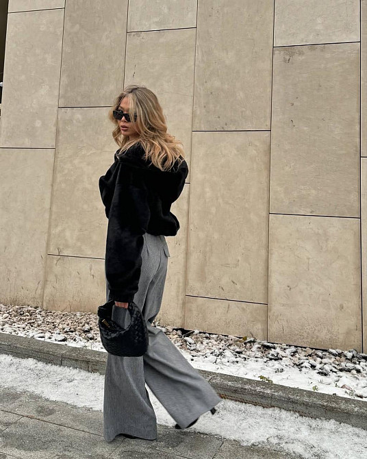 Женская базовая теплая повседневная шуба мех на подкладке Одесса - изображение 3