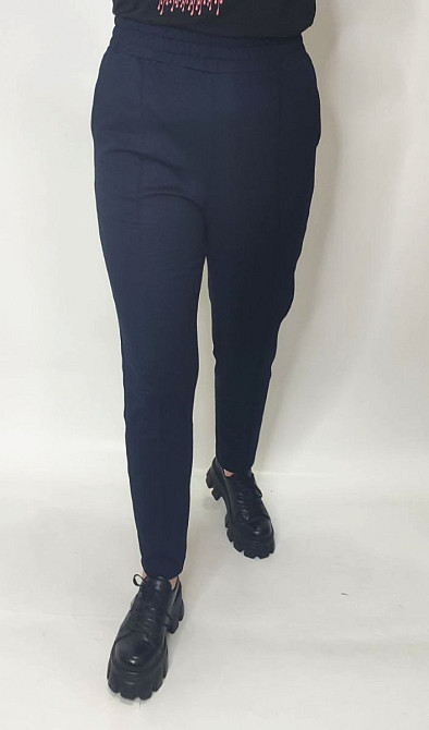 Брюки женские трикотажные Темно-cиний 50/52 Харьков - изображение 5