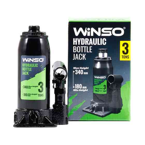 Домкрат гідравлічний пляшковий Winso 3т 180-340мм (170300) Львів