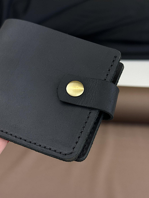 Класичний гаманець із натуральної шкіри SD001 (Чорний) Суми - фото 2