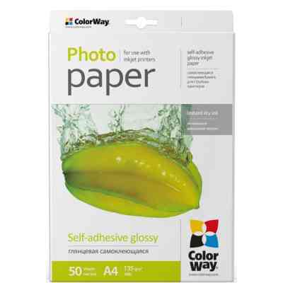 Фотобумага ColorWay A4 135г SuperGlossy, 50c. (PGS1358050A4) Винница
