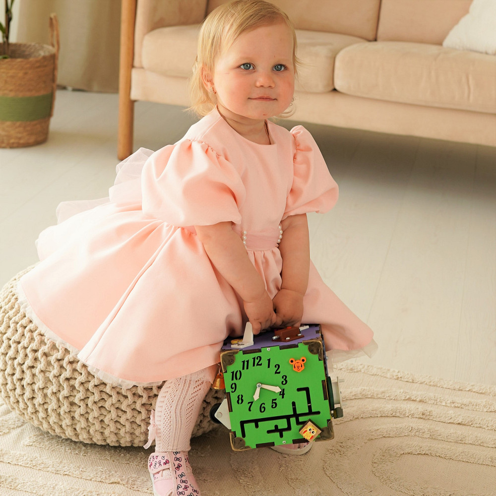 Маленький Бізікуб 15*15*15 Різнобарвний дитячий розвивальний куб міні Бізіборд Тернопіль - фото 3