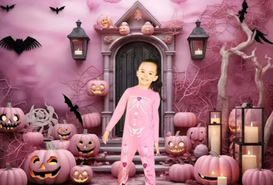 Дитячий комбінезон Скелет для дівчинки на Хелловін розмір на 2-4 роки 98-104рожевий Київ