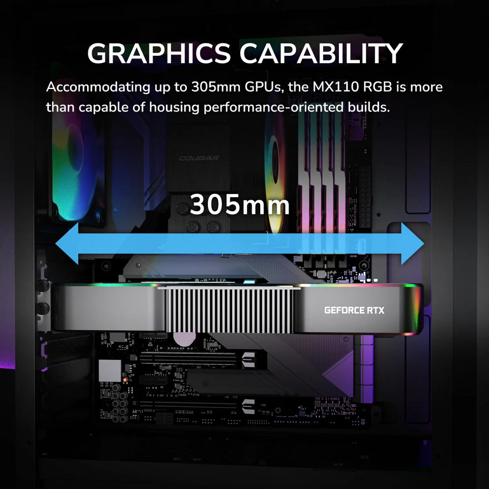 Корпус Cougar MX110 RGB Black без БЖ ( Black ) Харьков - изображение 12