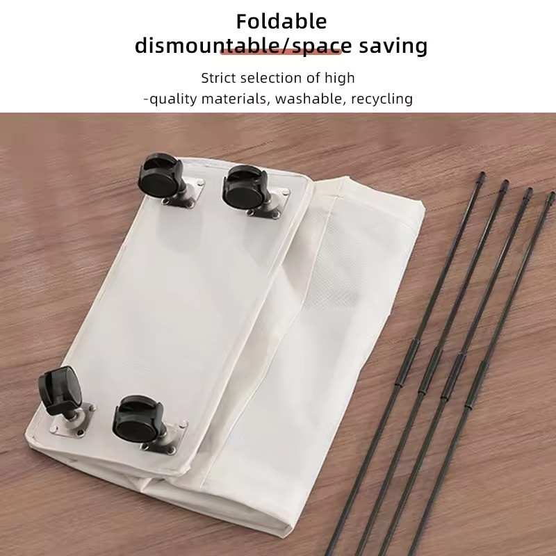 Корзина со съемным мешком сеткой для белья, складная на колесах,черная Каменец-Подольский - изображение 6