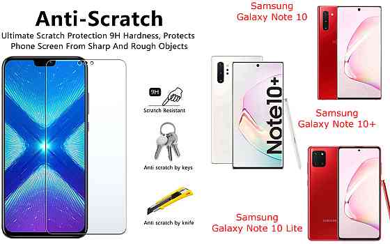 Защитное стекло NeoGlass для Samsung Galaxy Note 10, Galaxy Note 10+, Galaxy Note 10 Lite – ультрапрозрачное и Киев